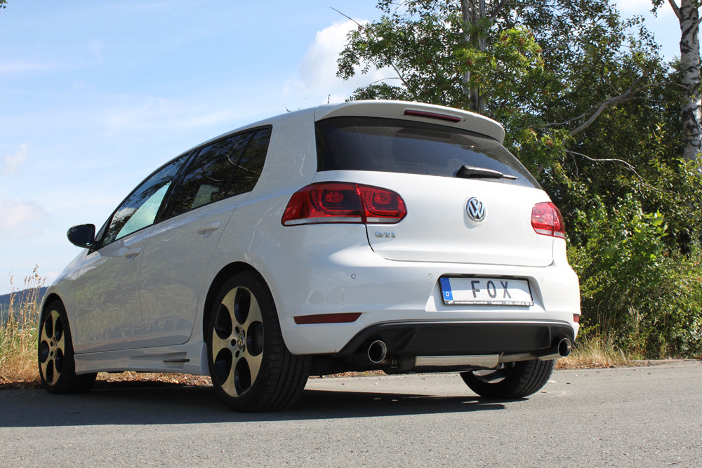 Fox passend fürVW Golf 6 GTI + Cabrio Endschalldämpfer Ausgang rechts/links - 1x90 Typ 25 rechts/links