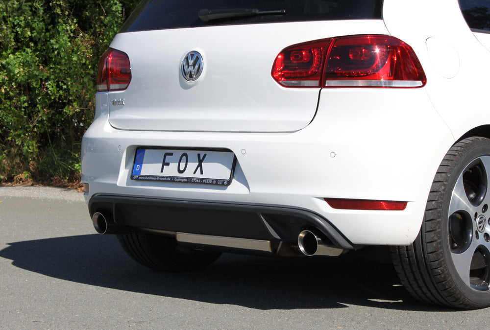 Fox passend fürVW Golf 6 GTI + Cabrio Endschalldämpfer Ausgang rechts/links - 1x90 Typ 25 rechts/links