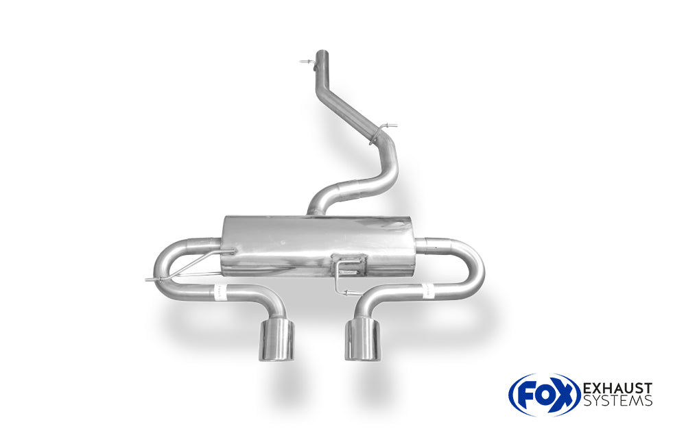 Fox passend fürVW Golf VI R 4motion Endschalldämpfer Ausgang mittig - 2x90 Typ 16