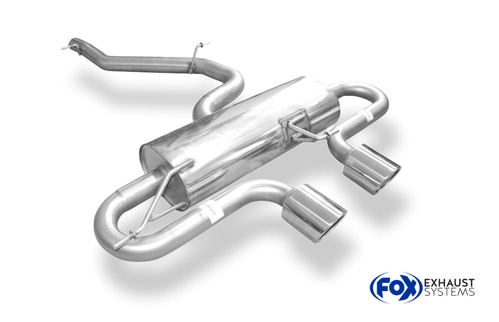 Fox passend fürVW Golf VI R 4motion Endschalldämpfer Ausgang mittig - 2x90 Typ 16