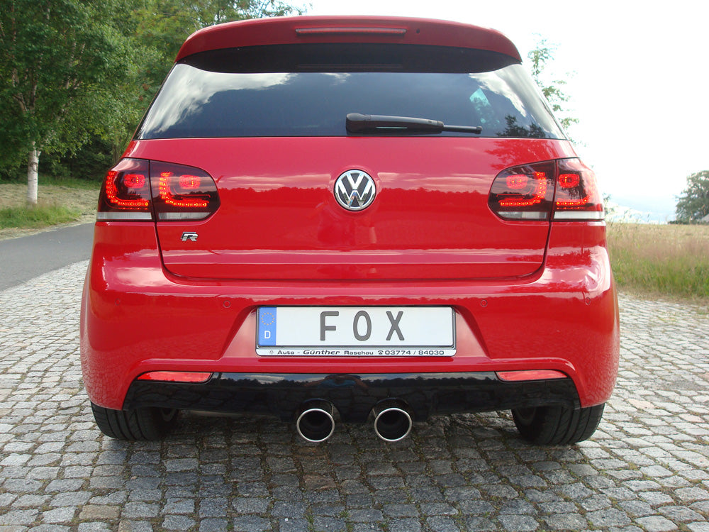 Fox passend für VW Golf VI R 4motion Endschalldämpfer Ausgang mittig - 2x100 Typ 16