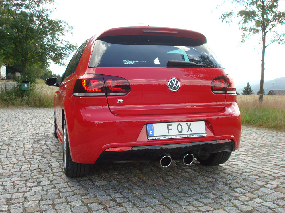 Fox passend fürVW Golf VI R 4motion Endschalldämpfer Ausgang mittig - 2x100 Typ 16