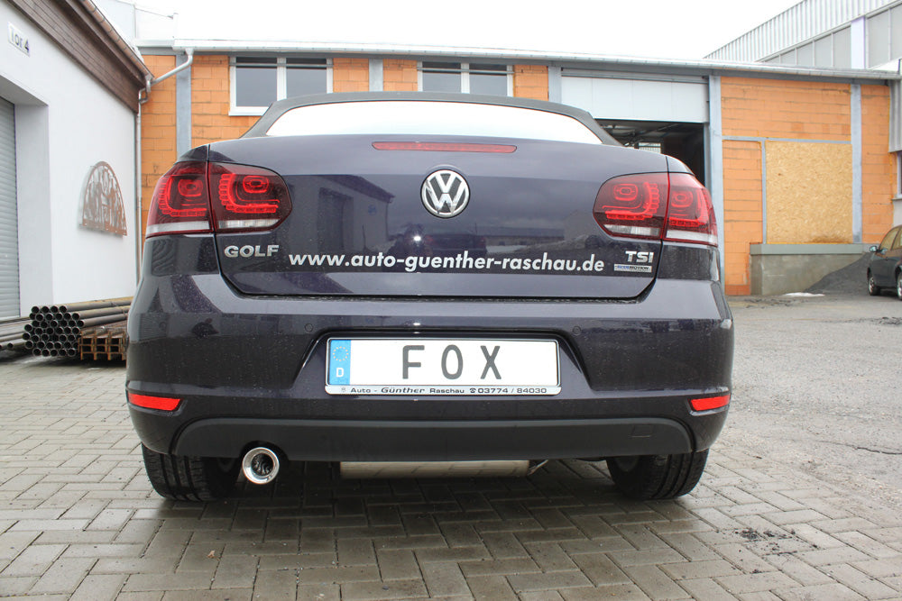 Fox passend für VW Golf VI Cabrio Endschalldämpfer - 1x90 Typ 13