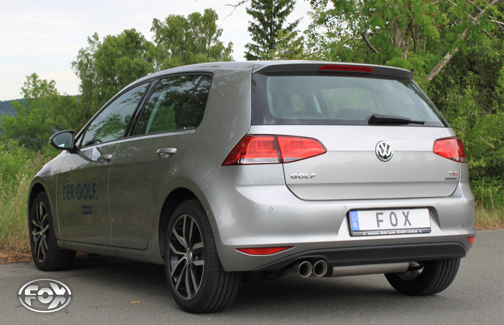 Fox passend fürVW Golf VII - mit starrer Hinterachse Endschalldämpfer einseitig - 2x80 Typ 25