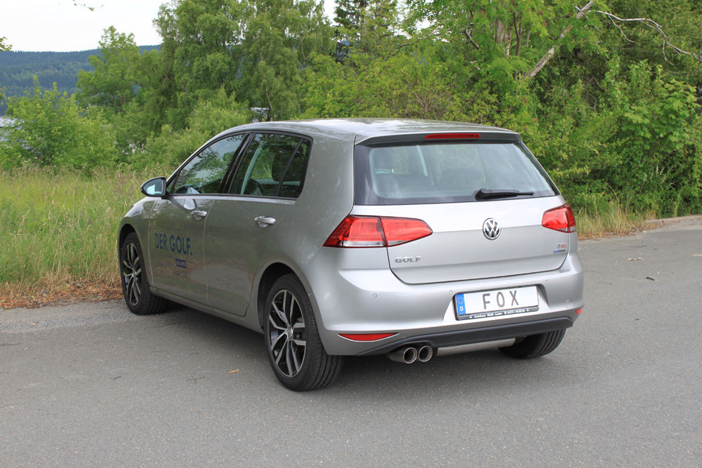 Fox passend fürVW Golf VII - mit starrer Hinterachse Endschalldämpfer einseitig - 2x80 Typ 25