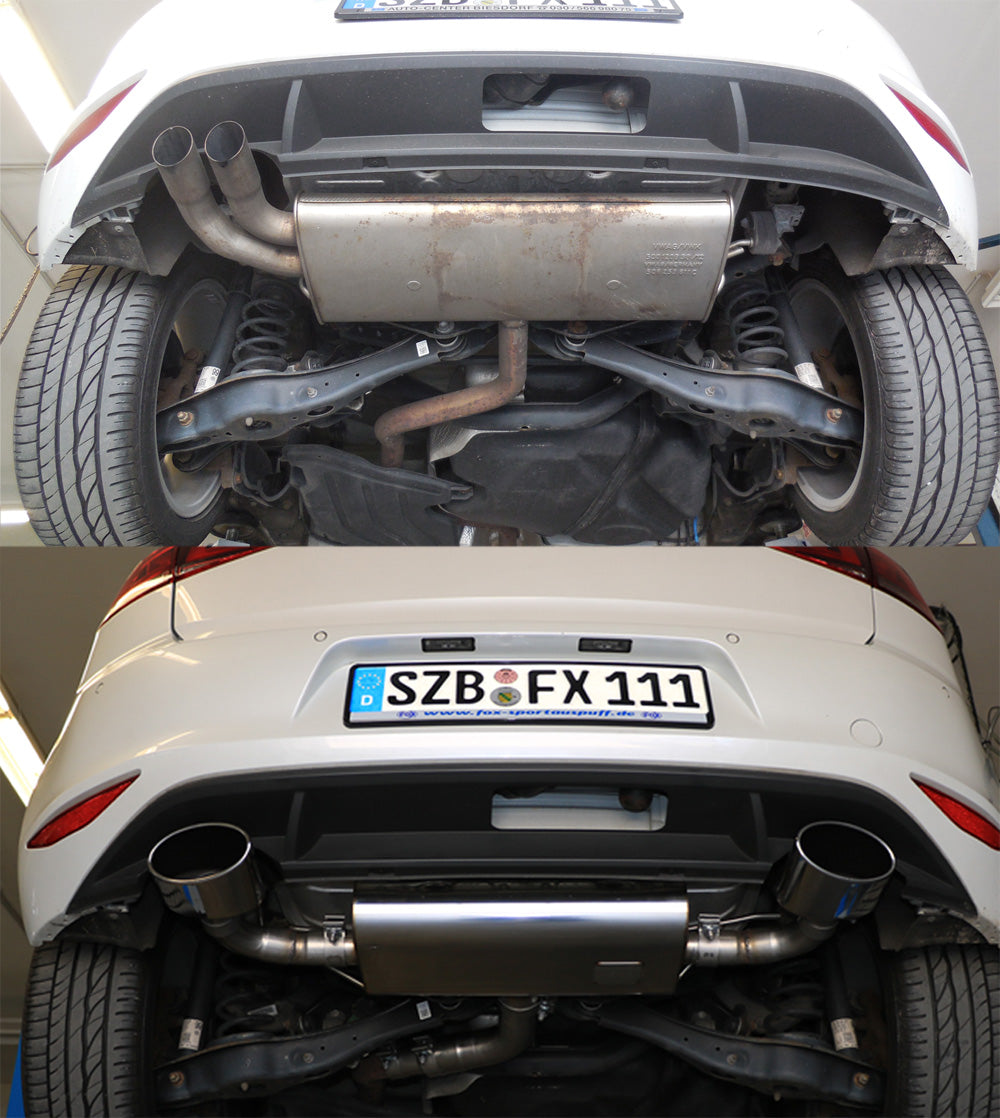 Fox passend fürVW Golf VII - mit starrer Hinterachse Endschalldämpfer rechts/links - 160x90 Typ 38 rechts/links
