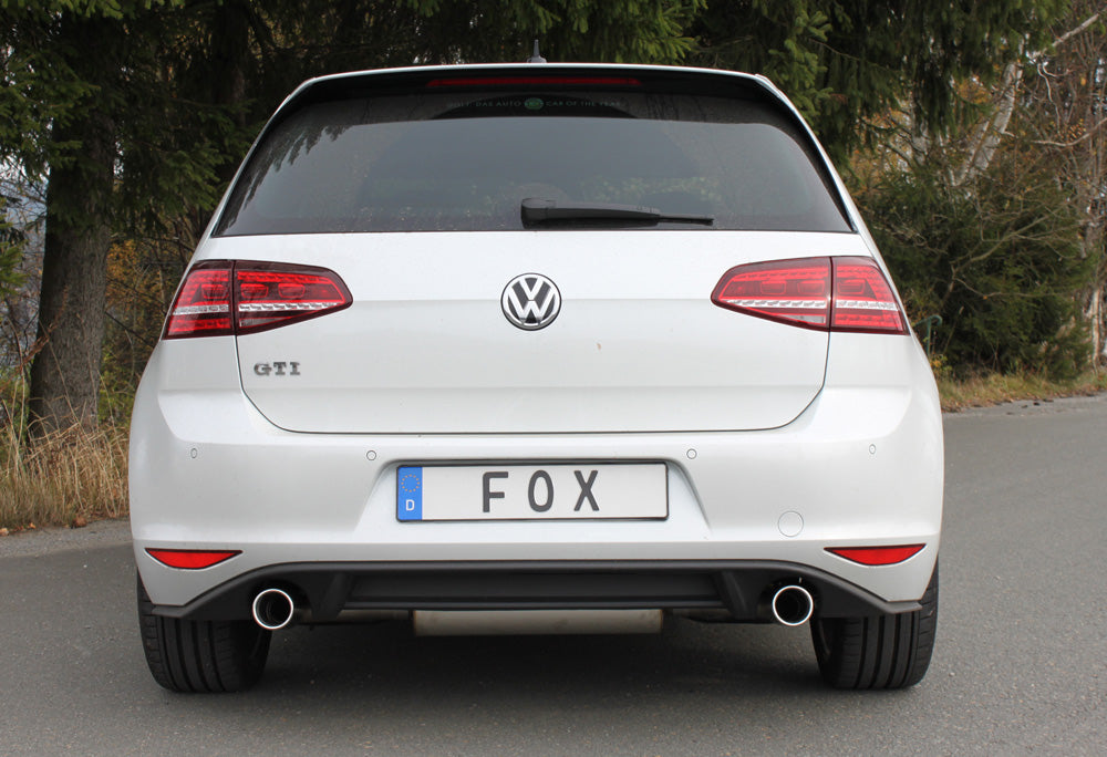 Fox passend für VW Golf VII - 2,0l GTI Endschalldämpfer rechts/links - 1x90 Typ 16 rechts/links