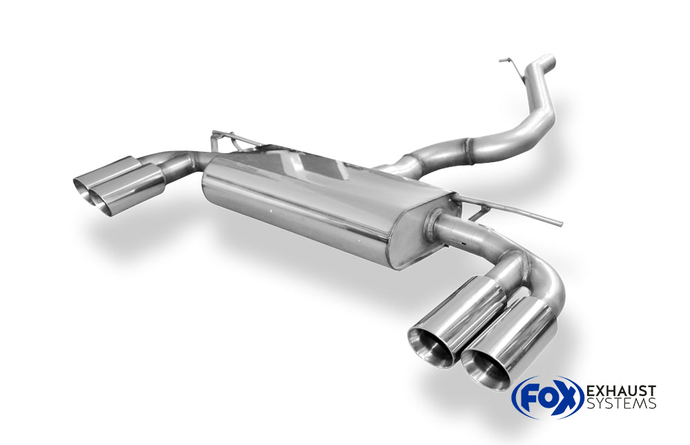 Fox passend fürVW Golf VII 4-Motion Endschalldämpfer quer Ausgang rechts/links - 2x80 Typ 25 rechts/links