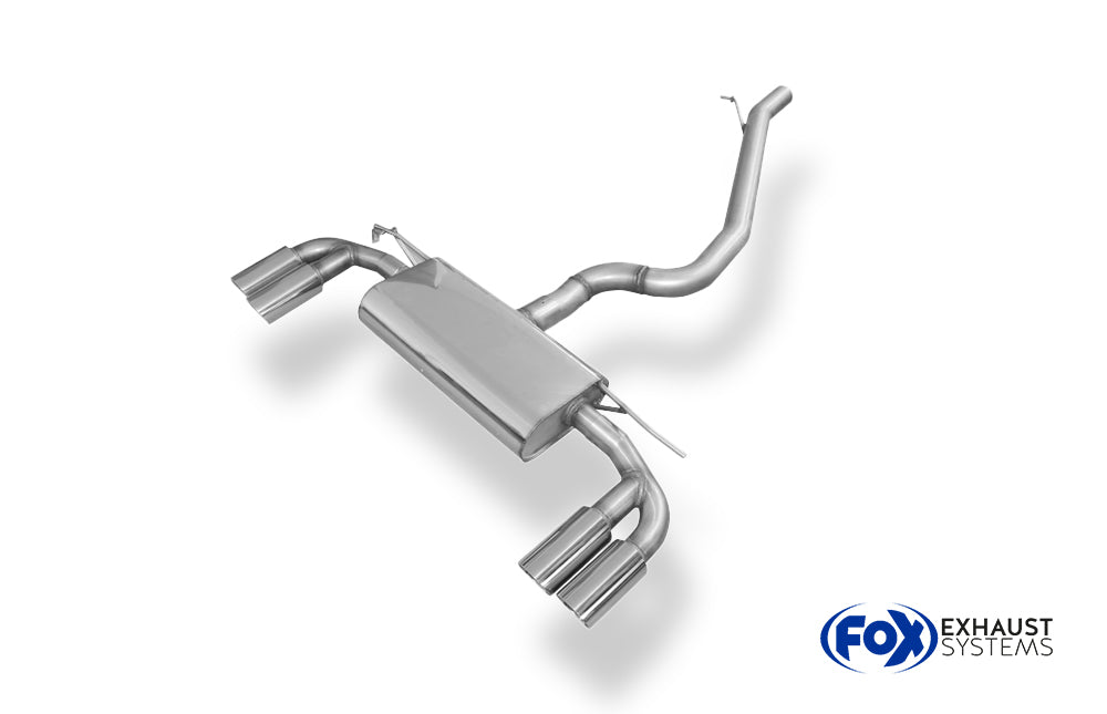 Fox passend für VW Golf VII 4-Motion Endschalldämpfer quer Ausgang rechts/links - 2x80 Typ 25 rechts/links