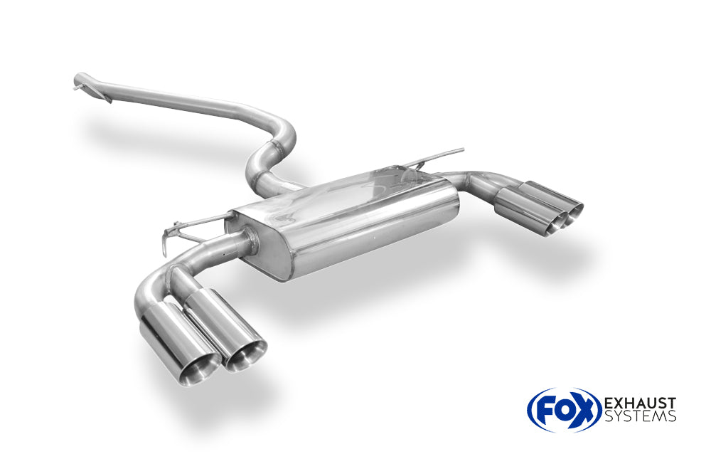 Fox passend fürVW Golf VII 4-Motion Endschalldämpfer quer Ausgang rechts/links - 2x80 Typ 25 rechts/links