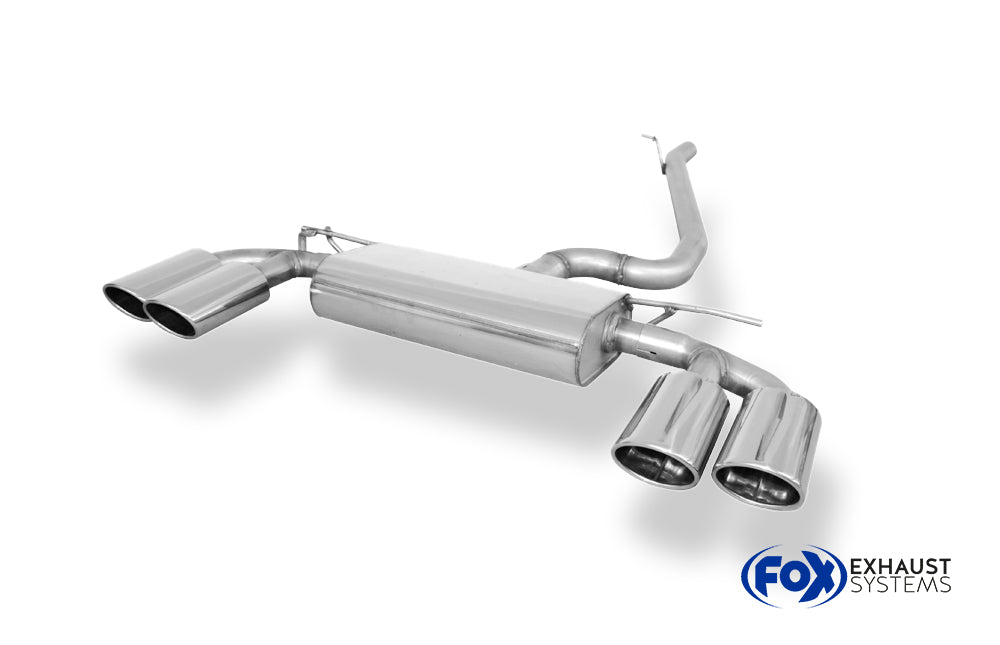 Fox passend fürVW Golf VII 4-Motion R-Optik Endschalldämpfer quer Ausgang rechts/links - 2x115x85 Typ 32 rechts/links