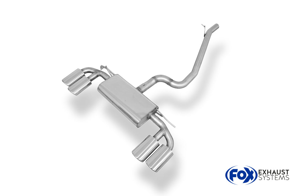 Fox passend fürVW Golf VII 4-Motion R-Optik Endschalldämpfer quer Ausgang rechts/links - 2x115x85 Typ 32 rechts/links