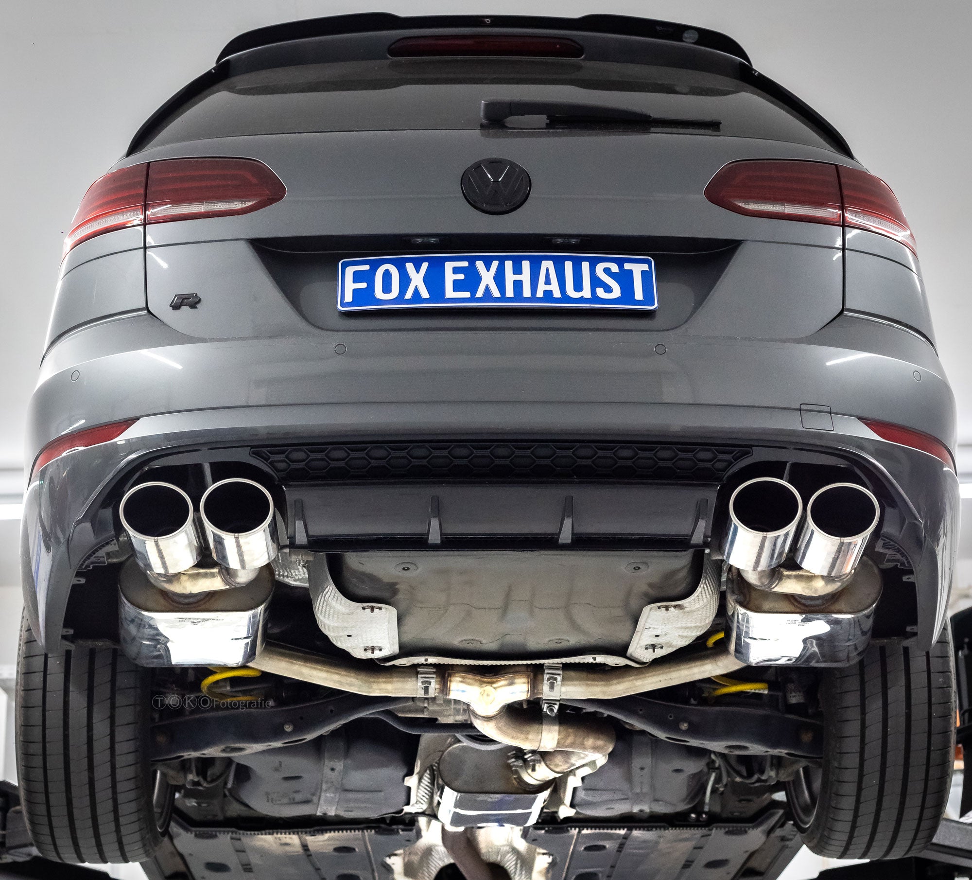 Fox passend für VW Golf VII Variant R - 4-Motion End- und Vorschalldämpfer - 2x115x85 Typ 32 rechts/links
