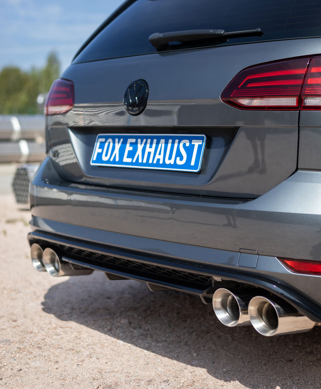 Fox passend fürVW Golf VII Variant R - 4-Motion End- und Vorschalldämpfer - 2x100 Typ 29 rechts/links