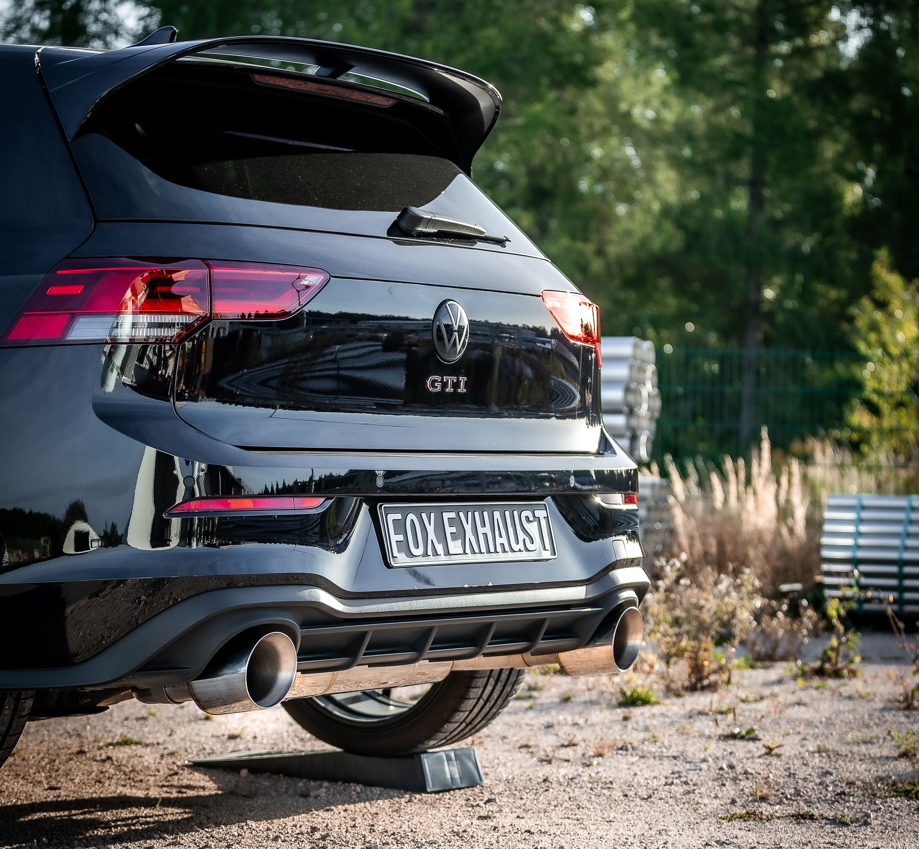 Fox passend fürVW Golf 8 GTI End- und Vorschalldämpfer Ausgang rechts/links 80mm - 1x125mm Typ 25 rechts/links