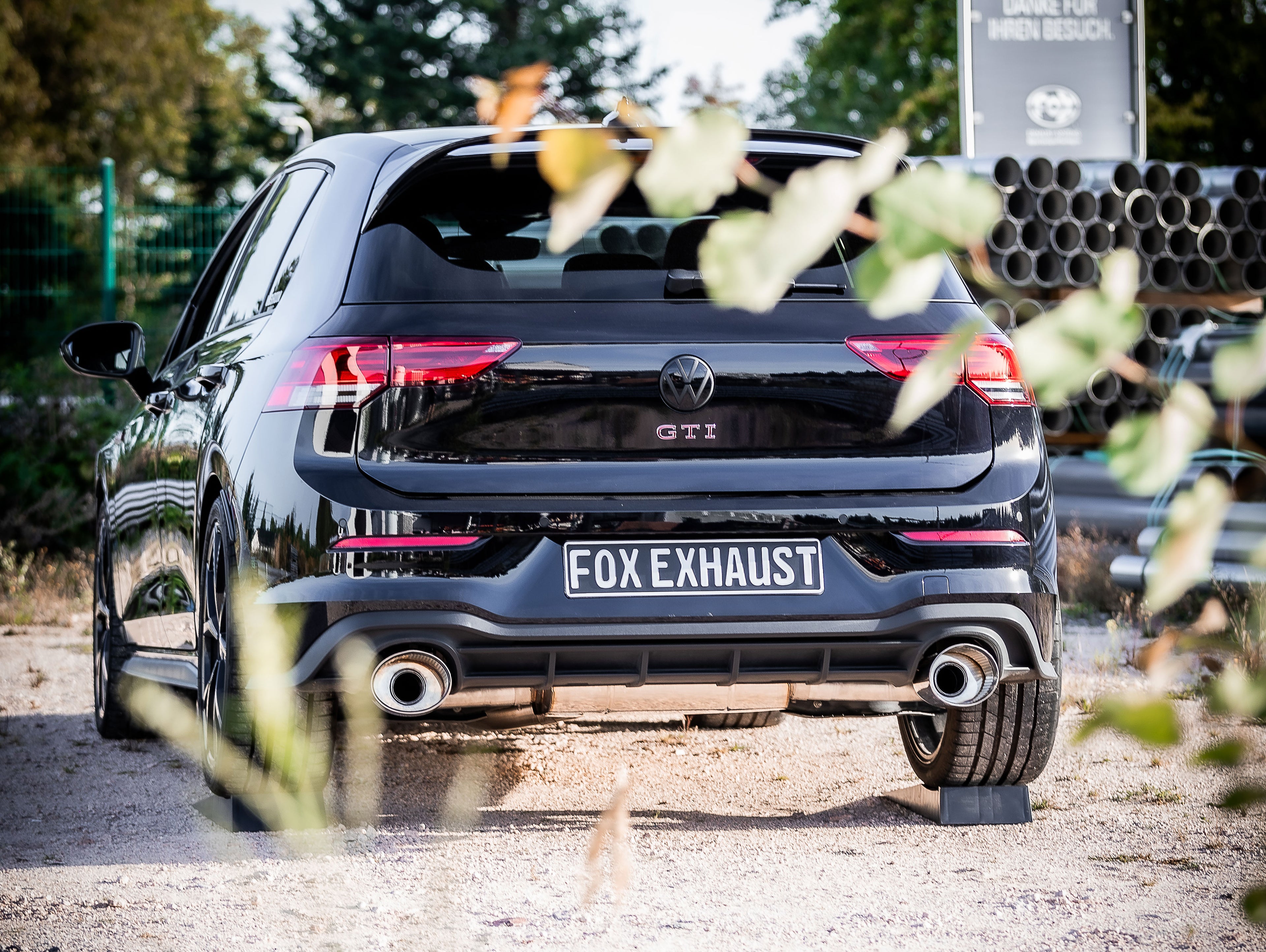Fox passend fürVW Golf 8 GTI End- und Vorschalldämpfer Ausgang rechts/links 80mm - 1x160x130mm Typ 38 rechts/links