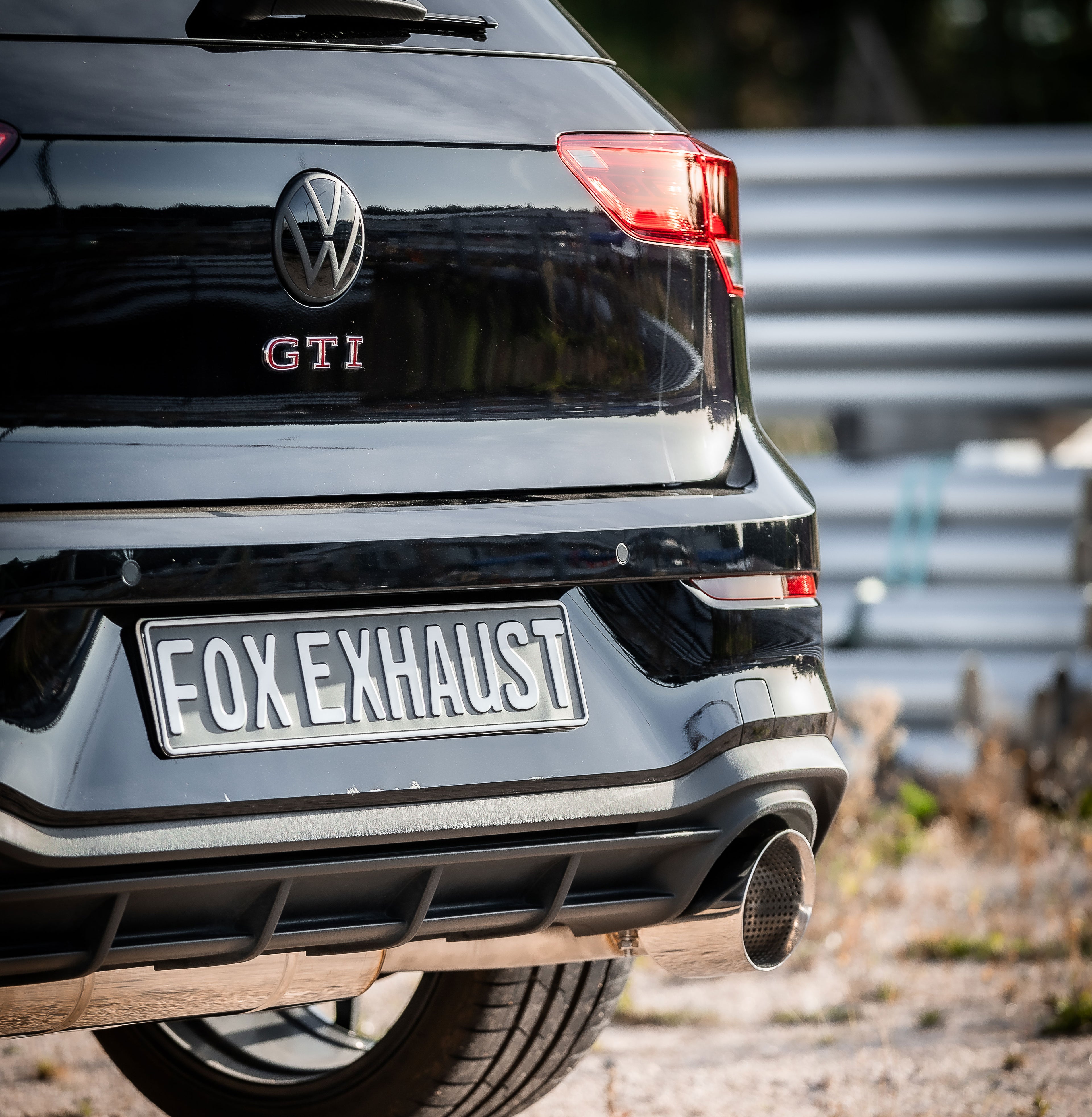 Fox passend fürVW Golf 8 GTI End- und Vorschalldämpfer Ausgang rechts/links 80mm - 1x160x130mm Typ 38 rechts/links