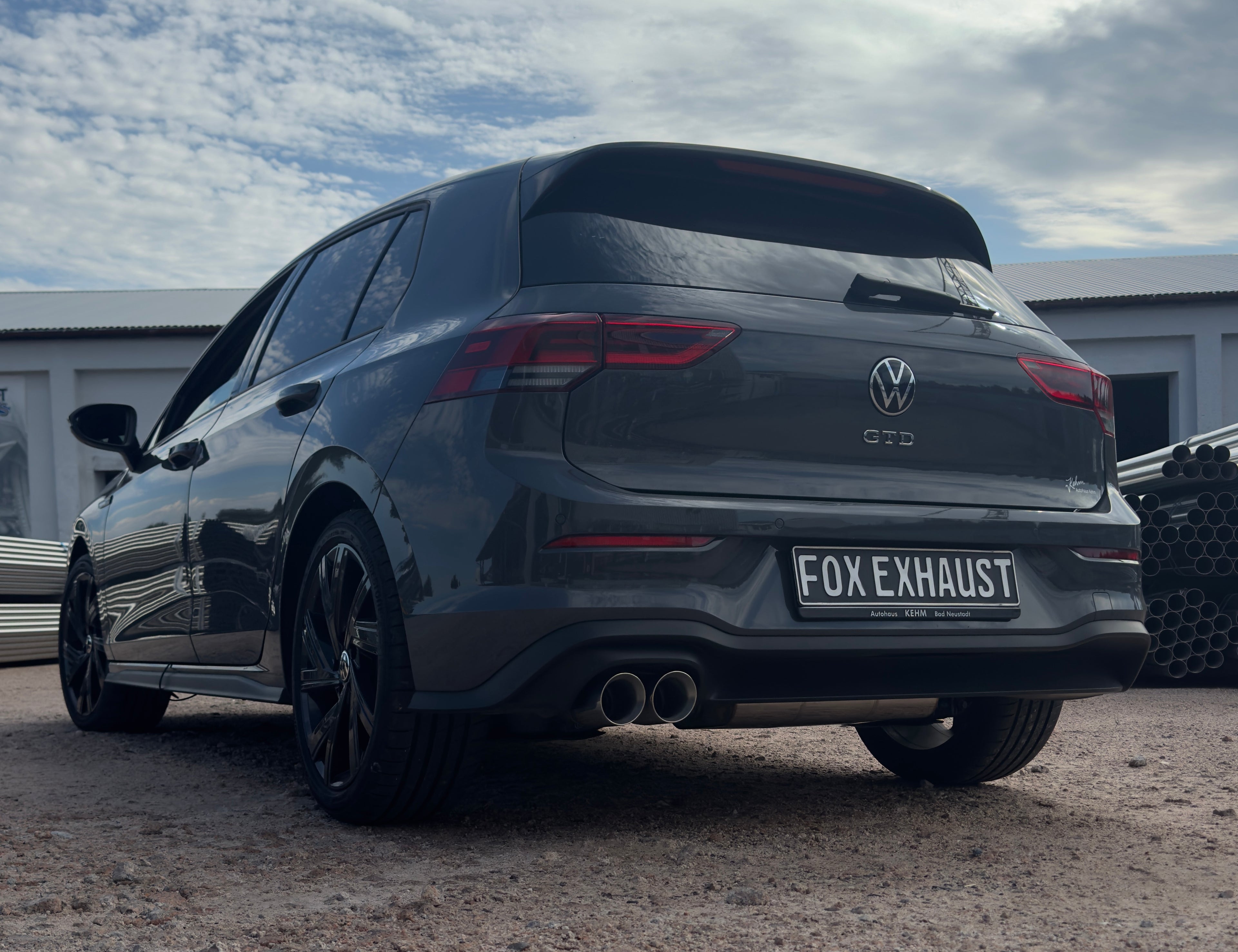 Fox passend fürVW Golf 8 GTD Endschalldämpfer - 2x90 Typ 25