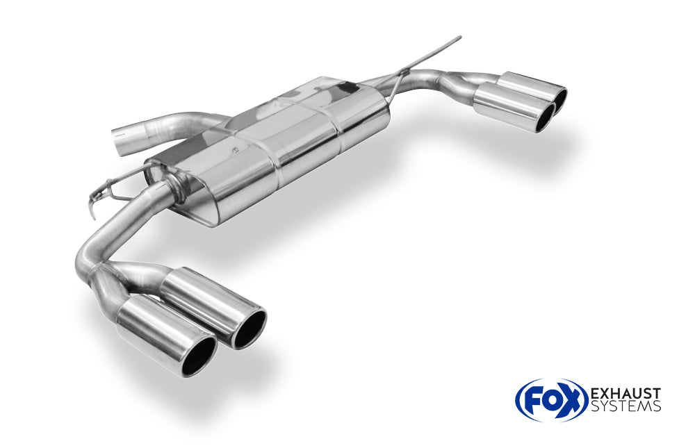 Fox passend fürVW Beetle 2,0l - 16 (5C) Coupe & Cabrio Endschalldämpfer Ausgang rechts/links - 2x80 Typ 16 rechts/links