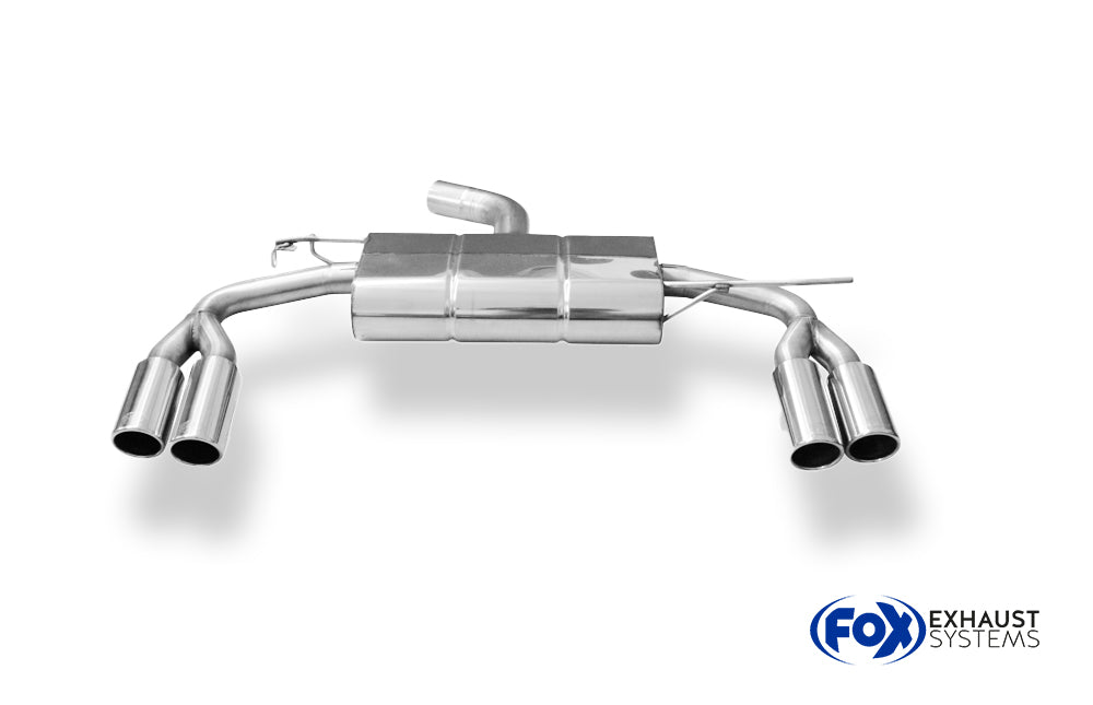 Fox passend für VW Beetle 2,0l - 16 (5C) Coupe & Cabrio Endschalldämpfer Ausgang rechts/links - 2x80 Typ 16 rechts/links