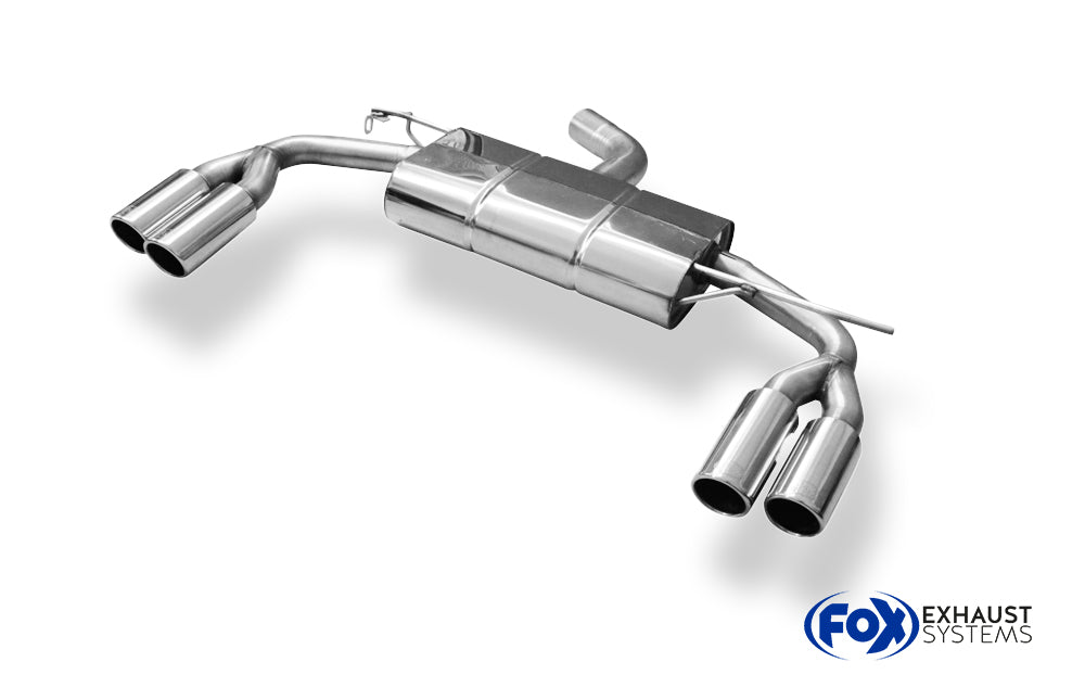 Fox passend fürVW Beetle 2,0l - 16 (5C) Coupe & Cabrio Endschalldämpfer Ausgang rechts/links - 2x80 Typ 16 rechts/links