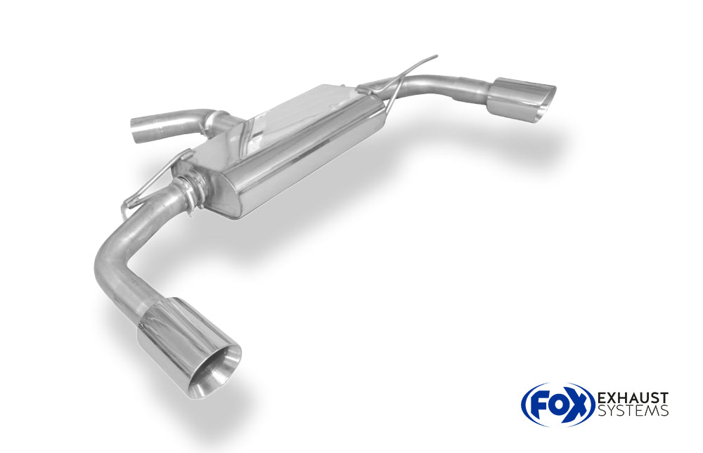 Fox passend für VW Beetle 16 R-Paket (5C) Coupe & Cabrio - Starre Hinter. Endschalldämpfer Ausgang rechts/links - 1x100 Typ 25 rechts/links