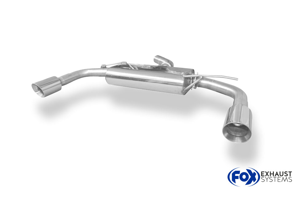 Fox passend für VW Beetle 2,0l - 16 (5C) Coupe & Cabrio Endschalldämpfer Ausgang rechts/links - 1x100 Typ 25 rechts/links