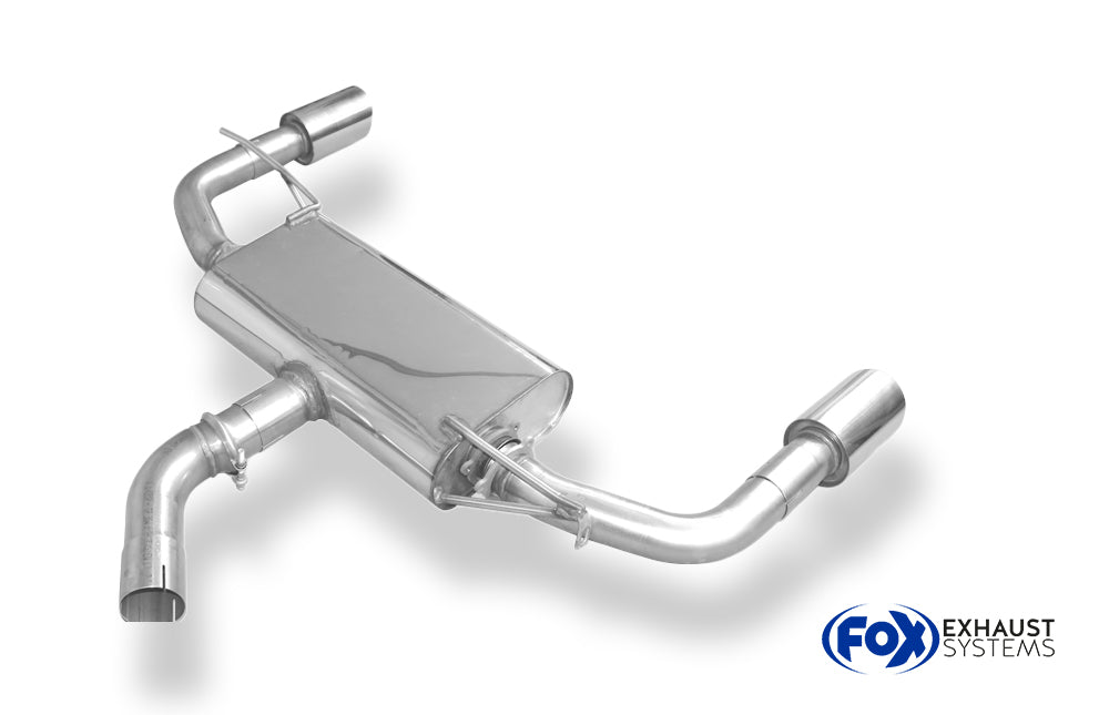 Fox passend fürVW Beetle 2,0l - 16 (5C) Coupe & Cabrio Endschalldämpfer Ausgang rechts/links - 1x100 Typ 25 rechts/links