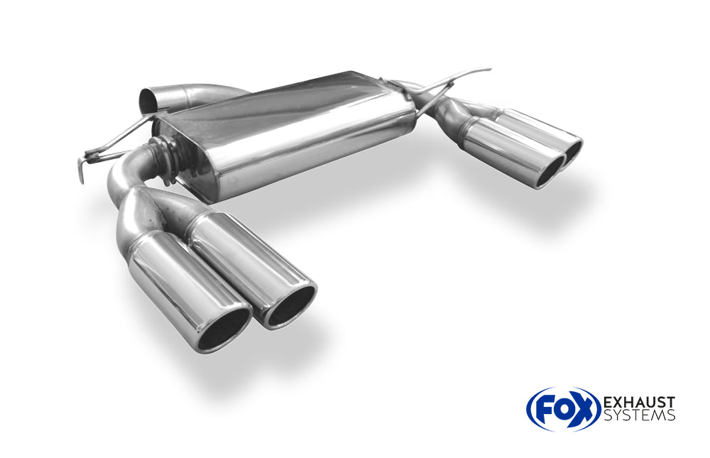 Fox passend fürVW Beetle 1,4l - 16 (5C) Coupe & Cabrio - Starre Hinterachse Endschalldämpfer rechts/links - 2x80 Typ 16 rechts/links