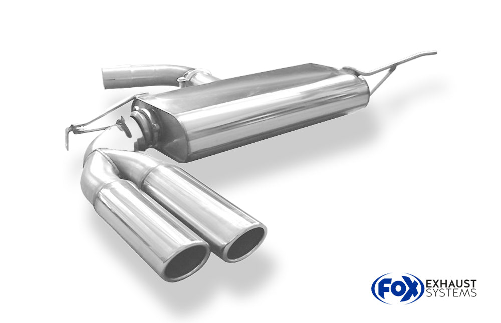 Fox passend fürVW Beetle 1,4l - 16 (5C) Coupe & Cabrio - Einzelradaufh. Endschalldämpfer einseitig - 2x80 Typ 16