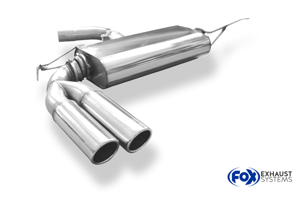 Fox passend fürVW Beetle 1,2l - 16 (5C) Coupe & Cabrio - Einzelradaufh. Endschalldämpfer einseitig - 2x90 Typ 16