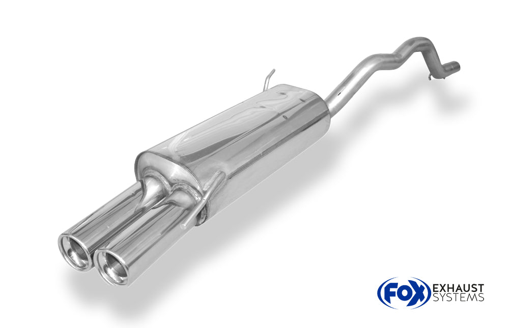 Fox passend fürVW Bus T4 Syncro Endschalldämpfer inkl. Verbindungsrohr mit Halter - 2x80 Typ 13