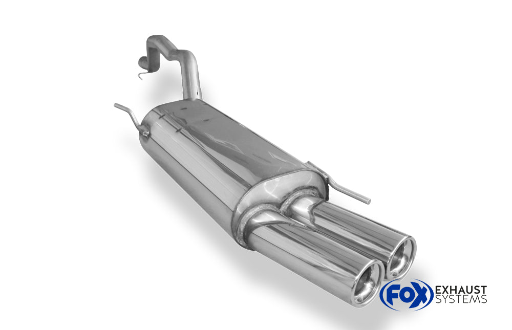Fox passend für VW Bus T4 Syncro Endschalldämpfer inkl. Verbindungsrohr mit Halter - 2x80 Typ 13