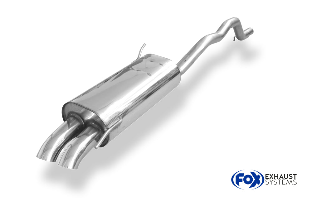 Fox passend für VW Bus T4 Syncro Endschalldämpfer inkl. Verbindungsrohr mit Halter - 2x63 Typ 28