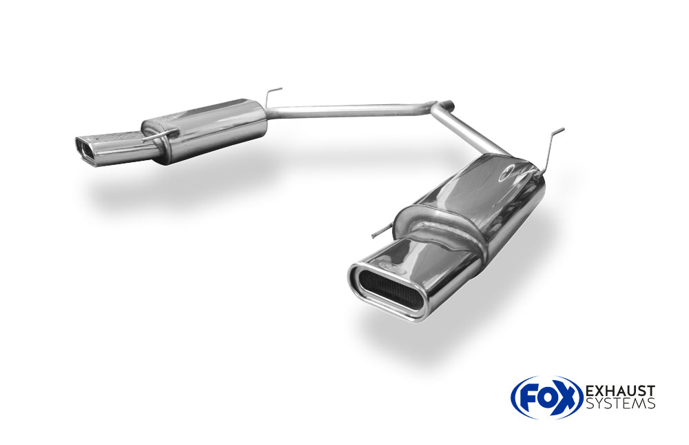 Fox passend fürVW Bus T4 Endschalldämpfer rechts/links einflutig - 160x80 Typ 53 rechts/links