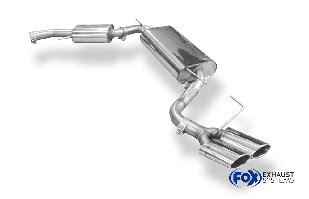 Fox passend fürVW T4 - 2,5l TDI Sidepipe bestehend aus End- und Vorschalldämpfer mit Ausgang an der Fahrerseite - 2x106x71 Typ 38