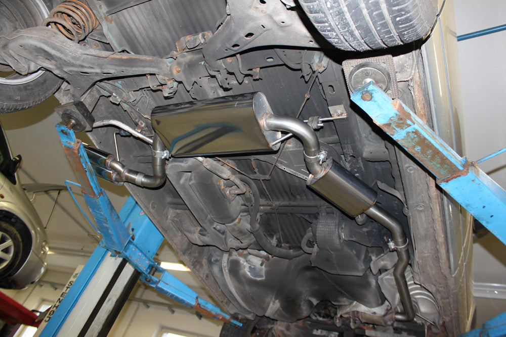 Fox passend fürVW T4 - 2,5l TDI Sidepipe bestehend aus End- und Vorschalldämpfer mit Ausgang an der Fahrerseite - 2x106x71 Typ 38