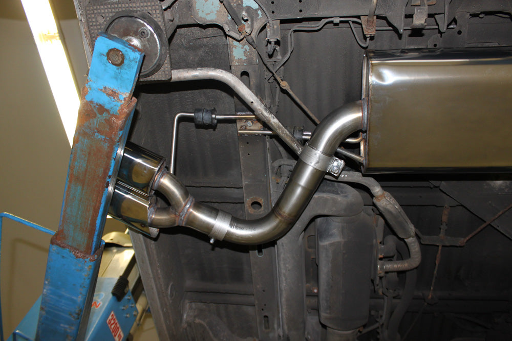 Fox passend fürVW T4 - 2,5l TDI Sidepipe bestehend aus End- und Vorschalldämpfer mit Ausgang an der Fahrerseite - 2x106x71 Typ 38