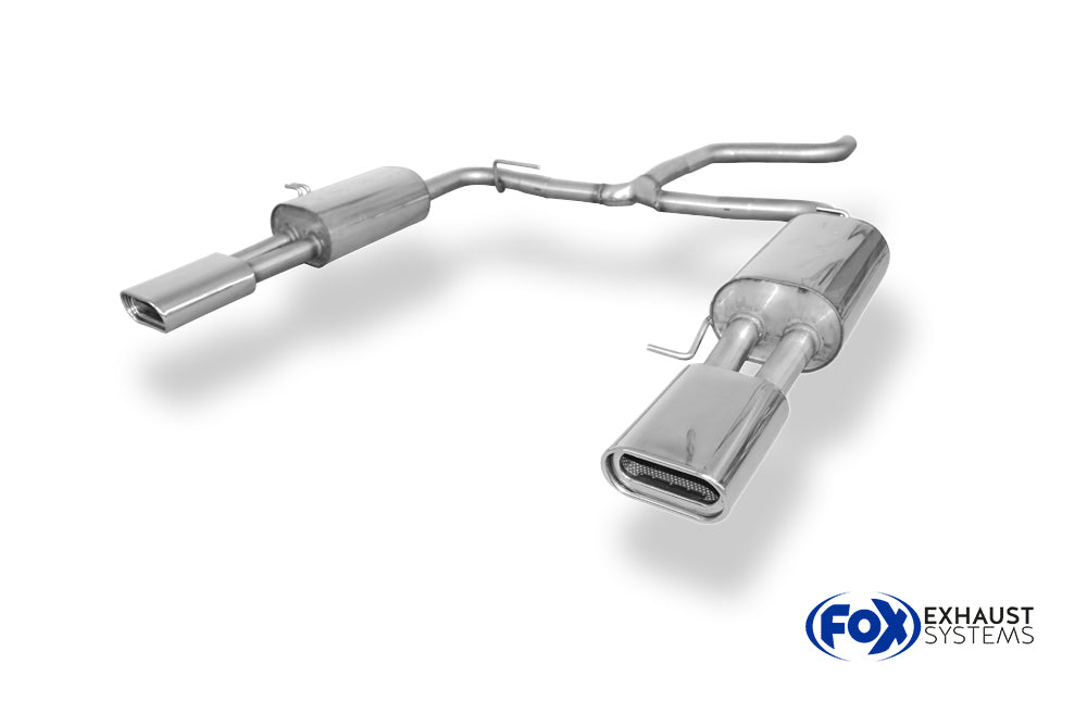Fox passend fürVW Bus T5/ T6 Endschalldämpfer Ausgang rechts/links - 160x80 Typ 53 rechts/links