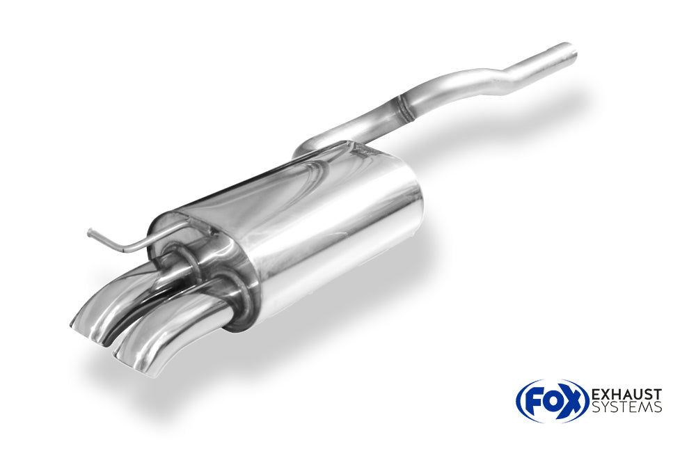 Fox passend fürVW Bus T5 Pritsche 4x4 Doppelkabine Endschalldämpfer - 2x63 Typ 28