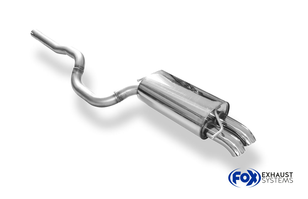 Fox passend für VW Bus T5 Pritsche 4x4 Doppelkabine Endschalldämpfer - 2x63 Typ 28