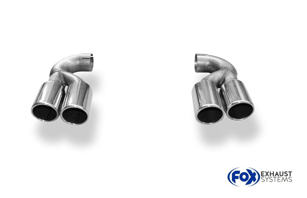 Fox passend für VW Touareg Typ 7L Endrohrpaar zum Anstecken - 2x90 Typ 16 rechts/links