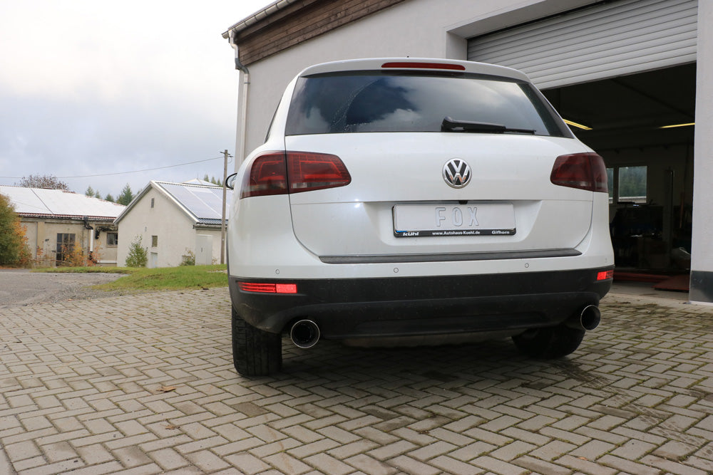 Fox passend fürVW Touareg Typ 7P Endrohrpaar zum Anstecken für den originalen Endschalldämpfer - 1x114 Typ 25 rechts/links