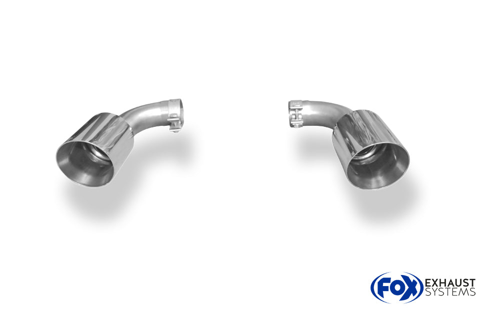 Fox passend für VW Touareg Typ 7P Endrohrpaar zum Anstecken für den originalen Endschalldämpfer - 1x125 Typ 25 rechts/links