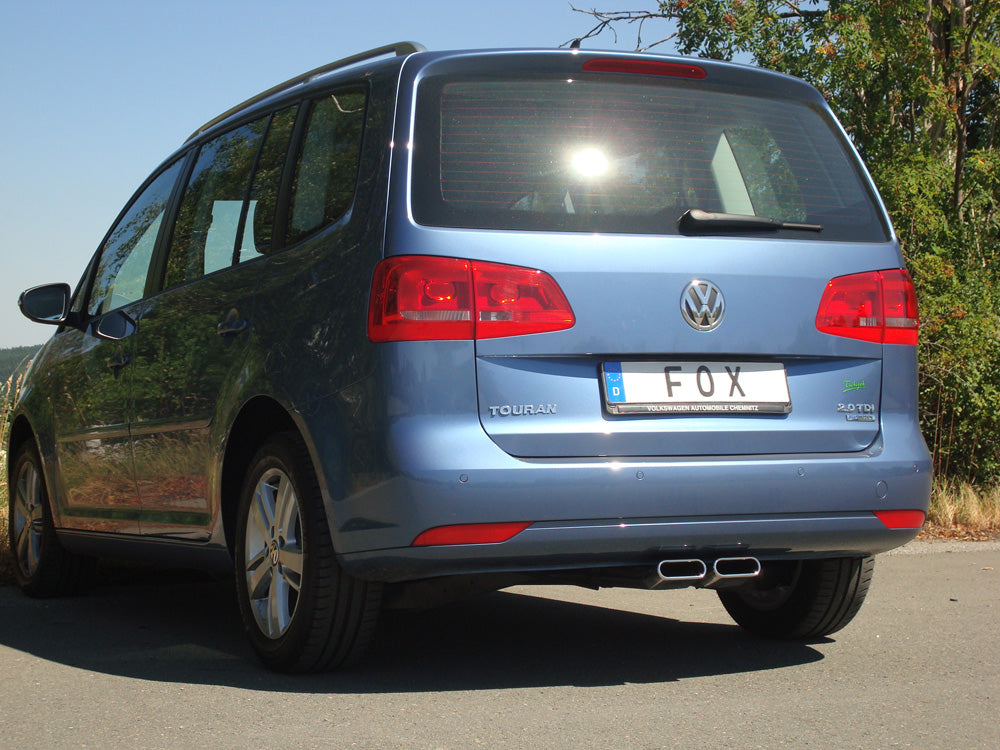 Fox passend fürVW Touran - 1T3 Endrohr Ausgang mittig - 2x130x50 Typ 56