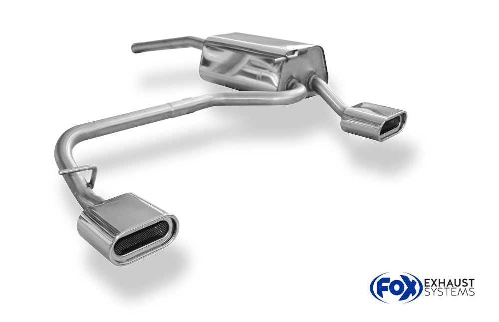 Fox passend für VW Caddy III Endschalldämpfer Ausgang rechts/links - 160x80 Typ 53 rechts/links