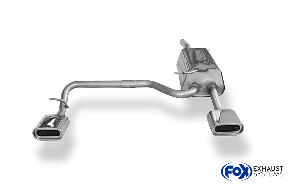 Fox passend fürVW Caddy III Endschalldämpfer Ausgang rechts/links - 160x80 Typ 53 rechts/links