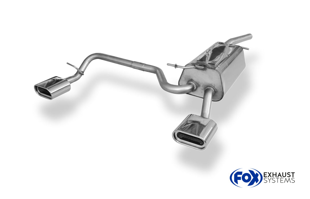 Fox passend fürVW Caddy III Endschalldämpfer Ausgang rechts/links - 160x80 Typ 53 rechts/links