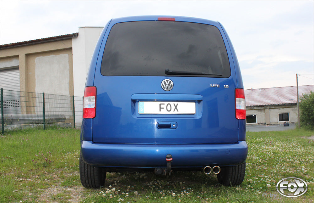 Fox passend fürVW Caddy III Endschalldämpfer einseitig - 2x80 Typ 17
