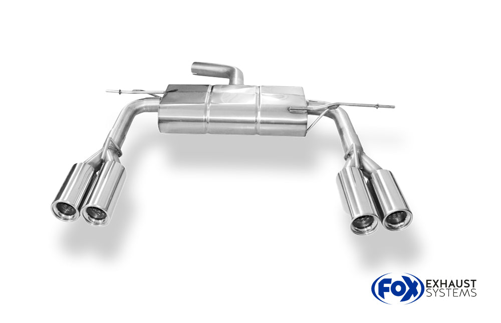 Fox passend fürVW Eos V6 Endschalldämpfer Ausgang rechts/links - 2x80 Typ 13 rechts/links